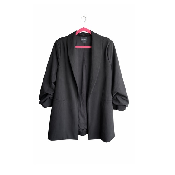 Dakota Blue XXL Womens Crepe Blazer Black - Picture 2 of 10